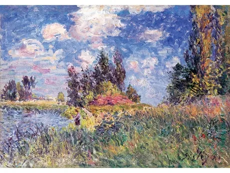 Paysage au bord du Loing à saint-Mammès