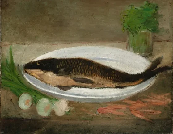 Poisson sur un plat