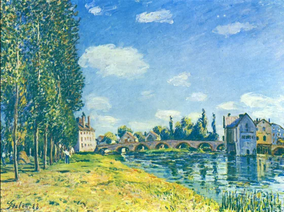 Pont et Moulin de Moret en été