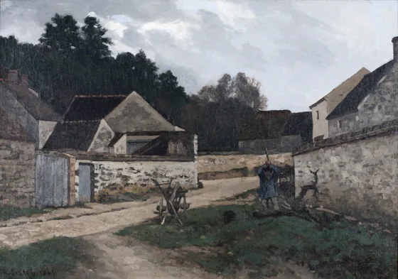 Rue de village à Marlotte, près de Fontainebleau