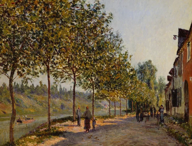 Saint-Mammès et les coteaux de la Celle, matin de juin, Alfred Sisley