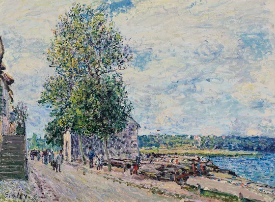 Saint-Mammès et les coteaux de Veneux-Nadon, matin de septembre