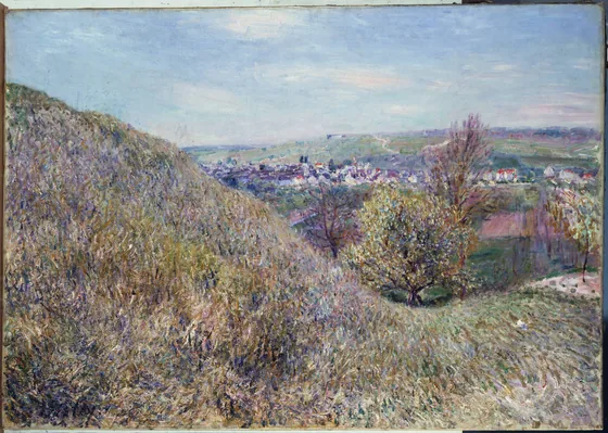Sur les collines de Moret au printemps - le matin