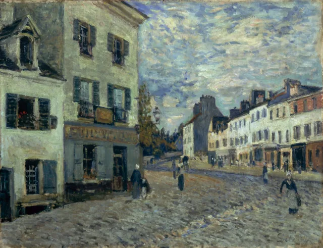 Une rue à Marly, Alfred Sisley