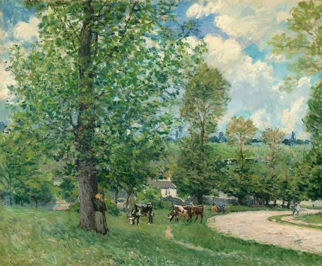 Vaches au pâturage. Louveciennes, Alfred Sisley