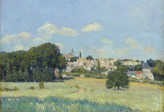 Vue de Marly-le-Roi sous le soleil