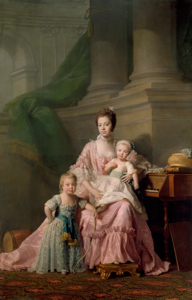 Queen Charlotte (1744-1818) with her two Eldest Sons, Allan Ramsay