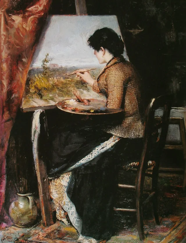 No Atelier, Almeida Júnior