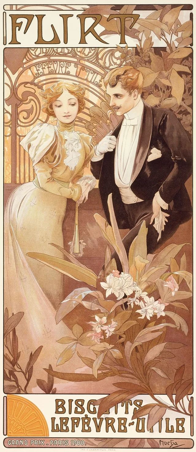 Flirt, Alphonse Mucha