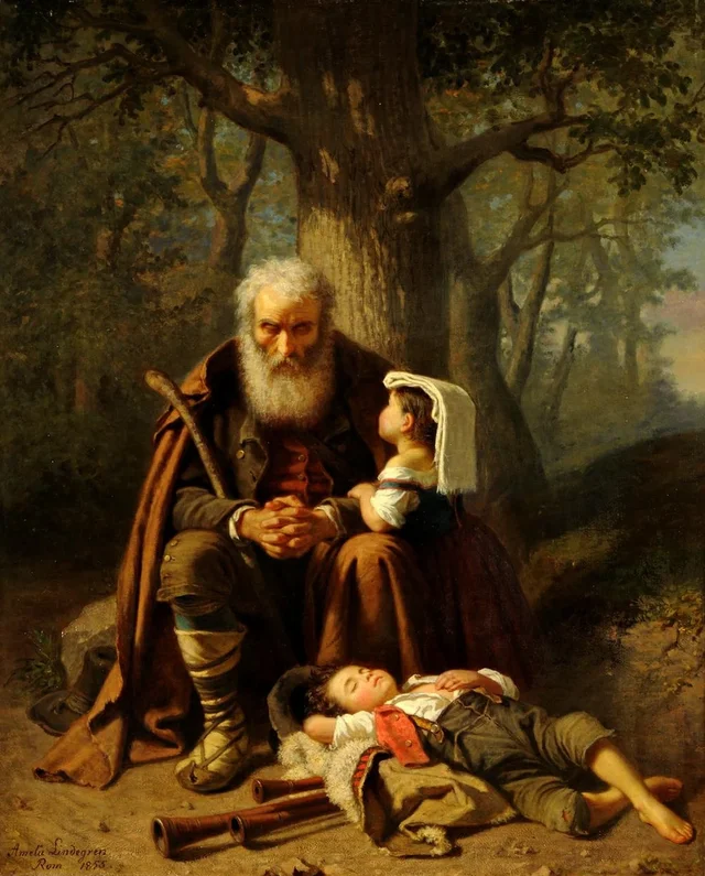 El viejo ciego y sus nietos, Amalia Lindegren