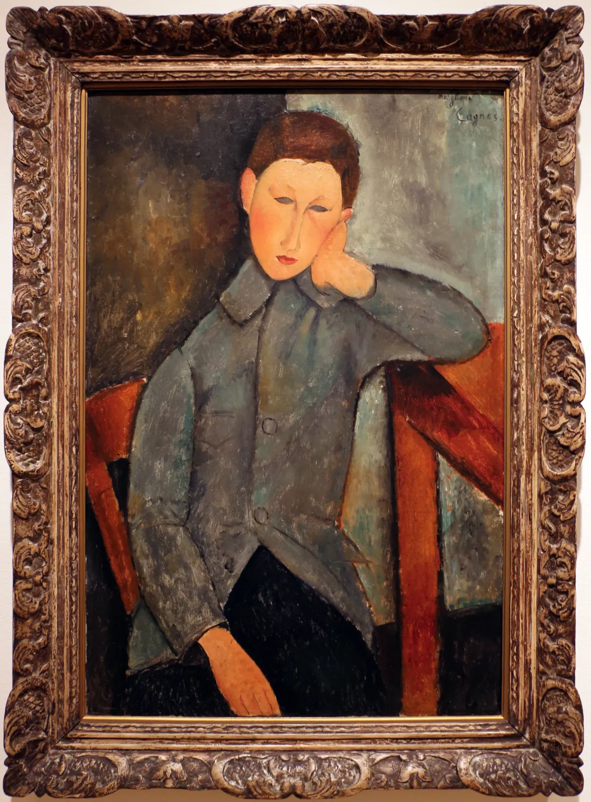 Garçon à la veste bleue, Amedeo Modigliani