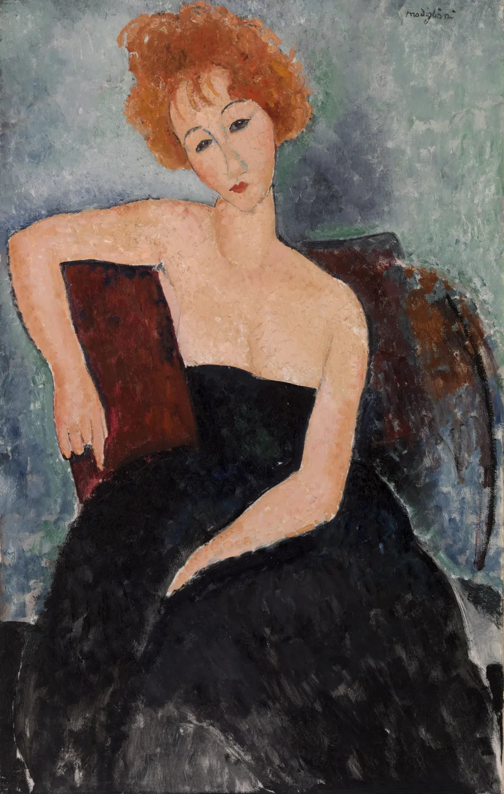 Jeune fille rousse en robe de soir, Amedeo Modigliani