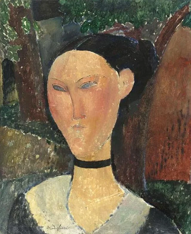 Femme au ruban de velours, Amedeo Modigliani