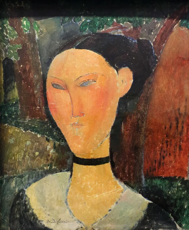 Mujer con cinta de terciopelo, Amedeo Modigliani