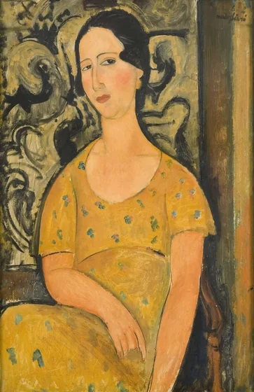 Jeune femme à la robe jaune (Renée Modot)