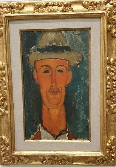 Portrait de Gaston Modot en chapeau