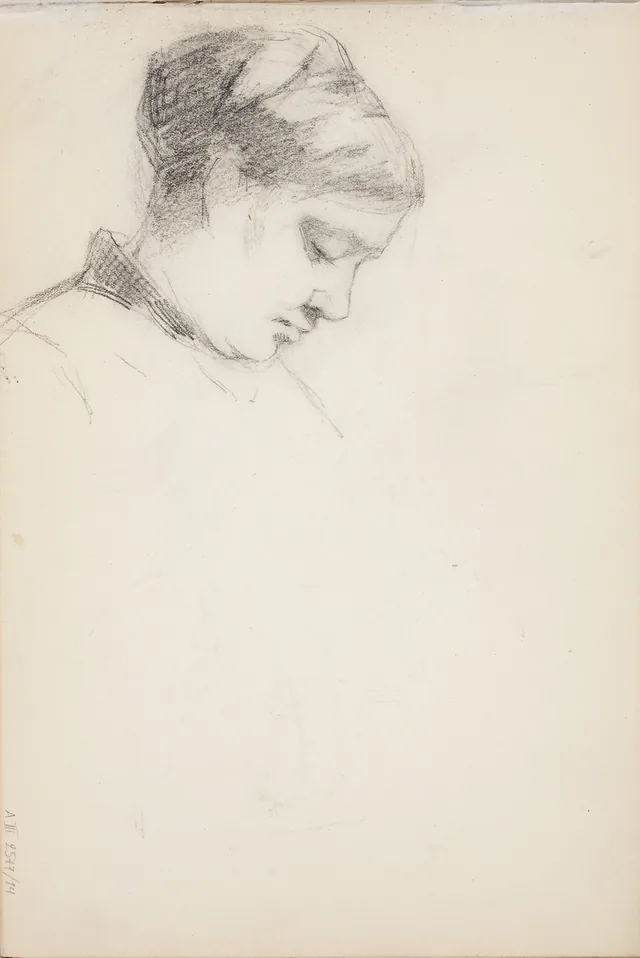 Cabeça de mulher, de perfil, Amélie Lundahl
