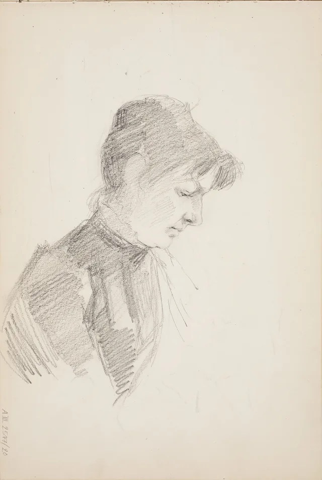 Busto de mulher, de perfil, Amélie Lundahl