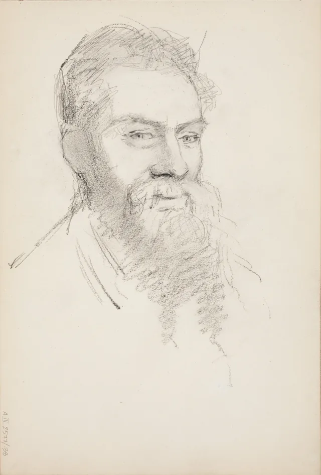 Homem barbudo, cabeça, Amélie Lundahl