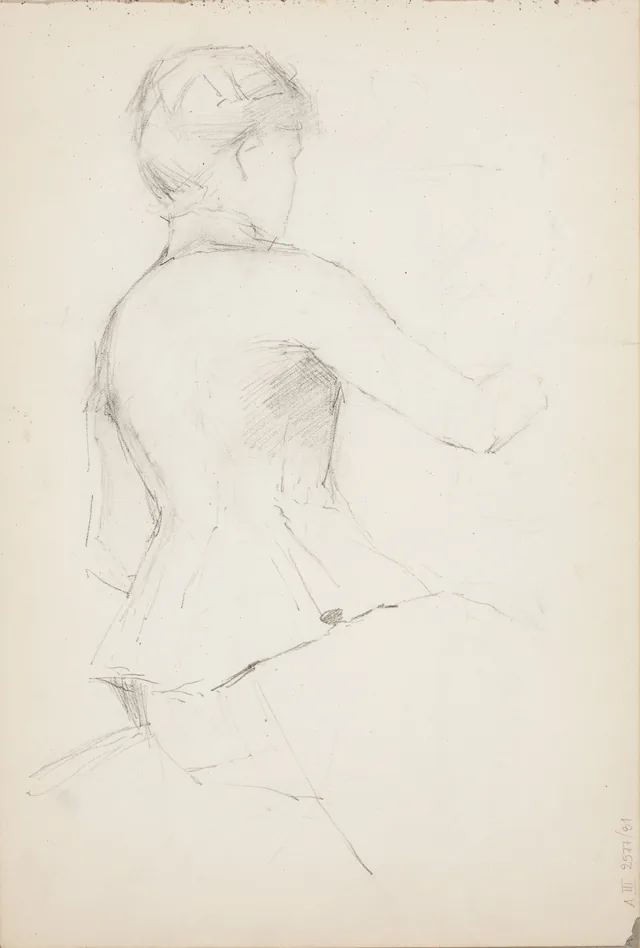 Mulher sentada de costas, Amélie Lundahl