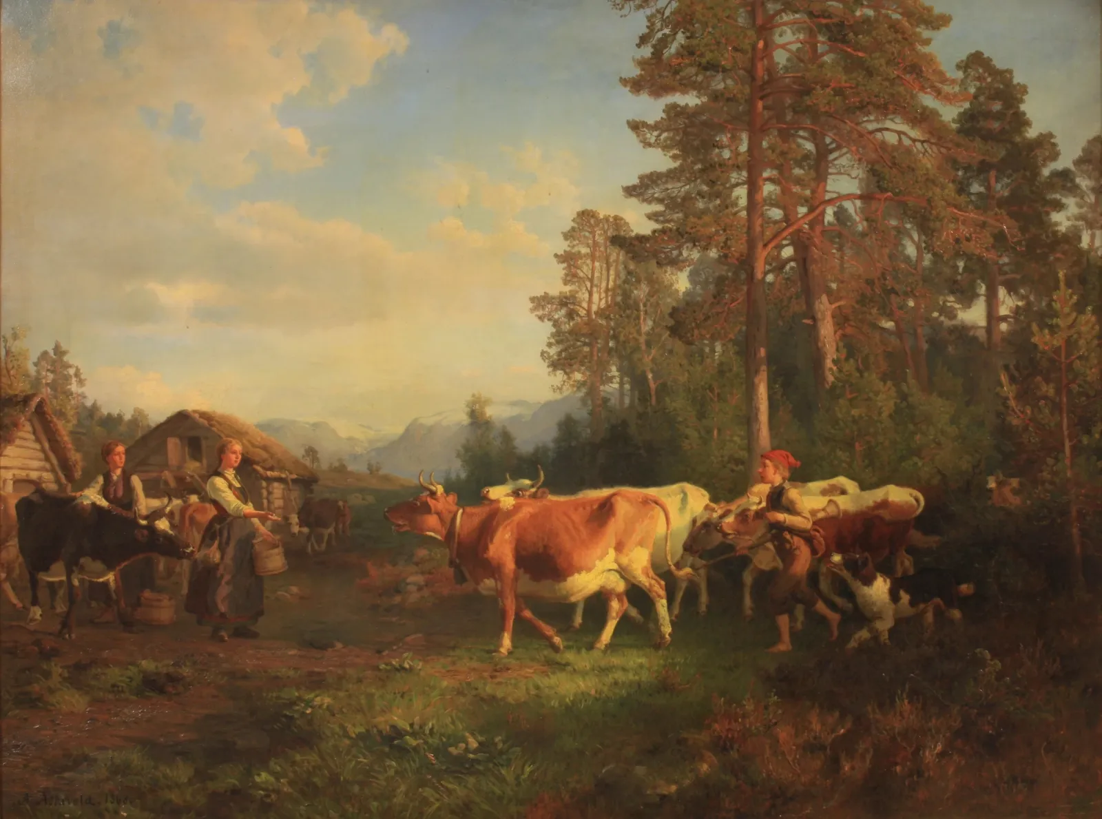 Bétail sur le chemin du retour, Anders Askevold