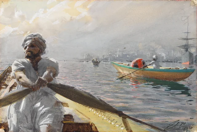 Remero turco en el puerto de Constantinopla, Anders Zorn