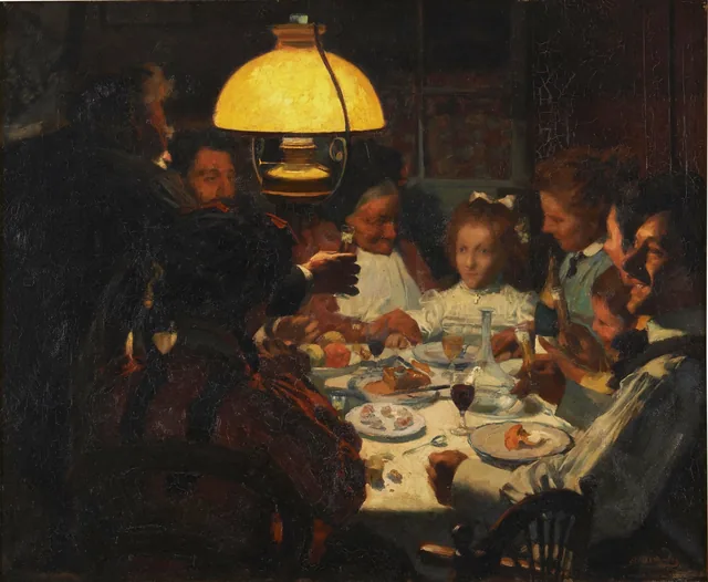 La comida de primera comunión de la pequeña guardiana, André Devambez