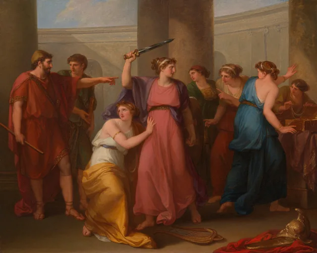 Achille reconnu parmi les filles de Lycomède, Angelica Kauffmann