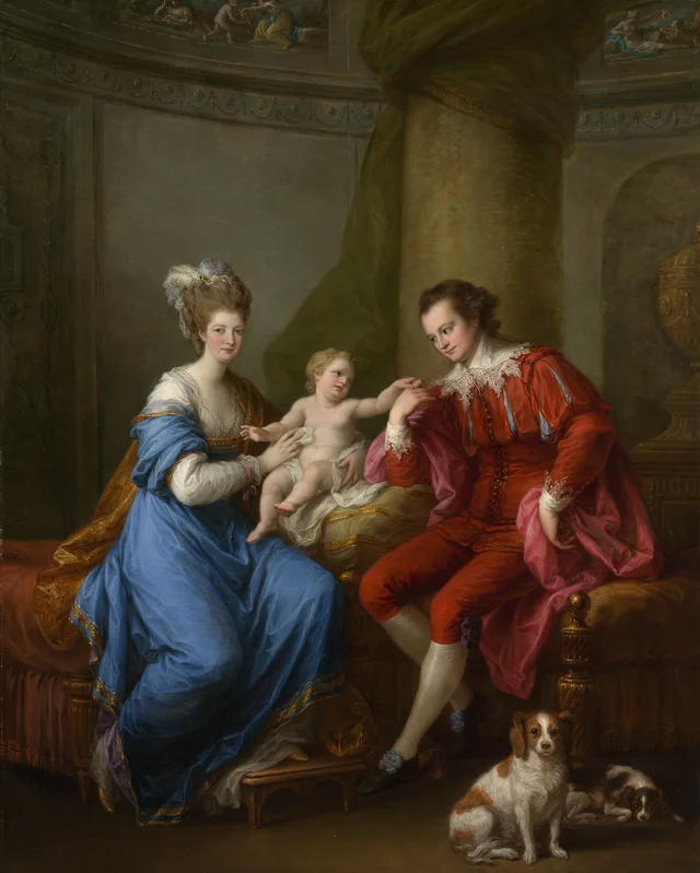 Edward Smith Stanley (1752-1834), duodécimo conde de Derby, Elizabeth, condesa de Derby (lady Elizabeth Hamilton, 1753-1797), y su hijo (Edward Smith Stanley, 1775-1851), Angelica Kauffmann