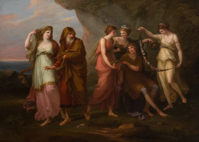 Télémaque et les nymphes de Calypso, Angelica Kauffmann