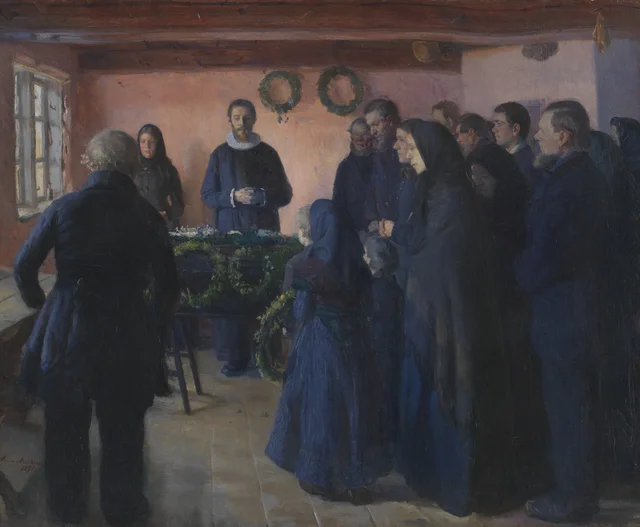 Um enterro, Anna Ancher