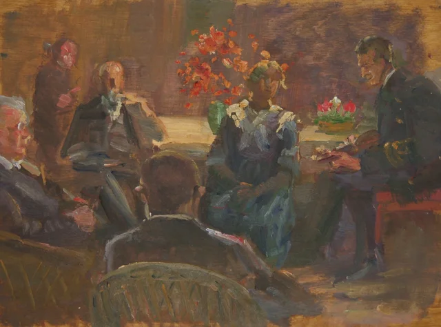 Noite no ateliê de Michael Ancher