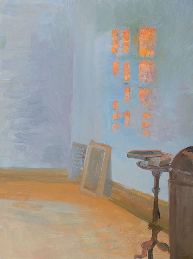 Sol da tarde no ateliê da artista em Markvej