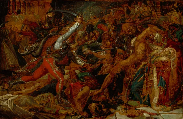 Sketch for "The Revolt at Cairo", Anne-Louis Girodet