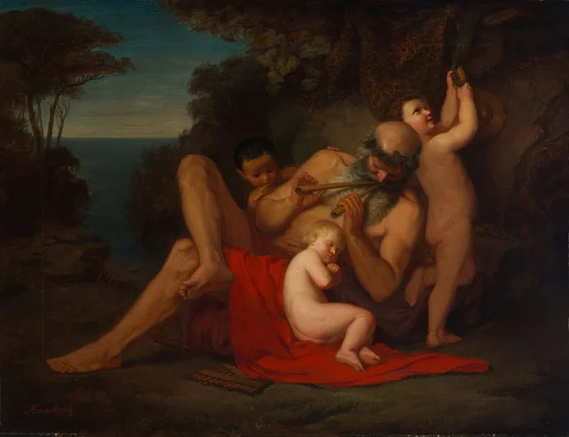 Silenus with the Sleeping Infant Bacchus, Anselm Feuerbach