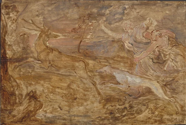 Diana cazando ciervos, Antoine van Dyck