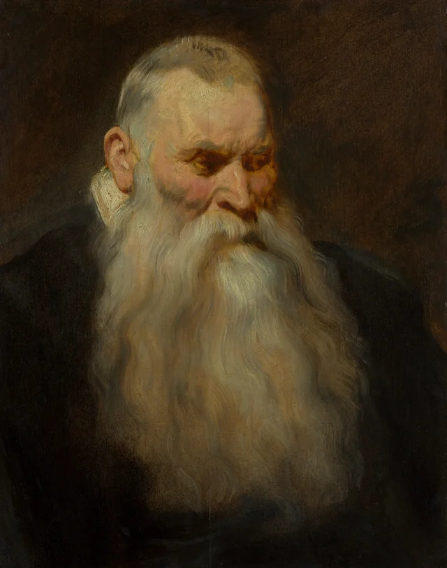Estudio de cabeza de un anciano de barba blanca