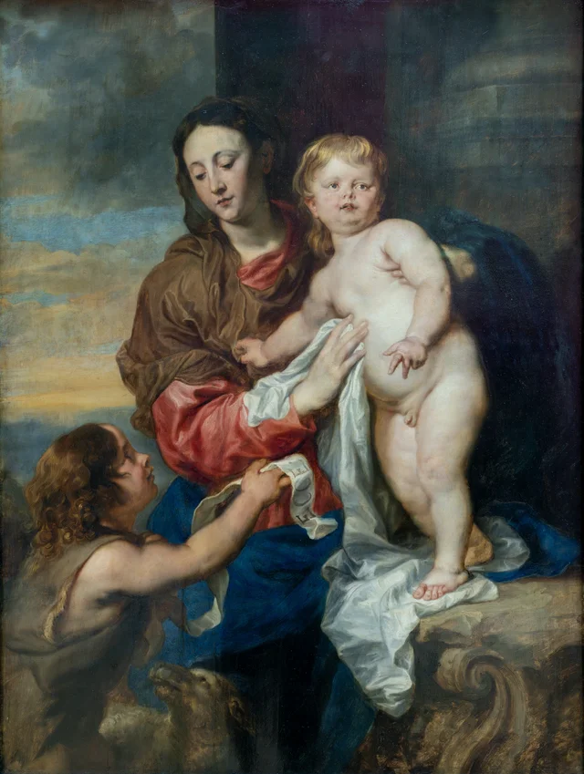 La Virgen con el Niño y el pequeño san Juan