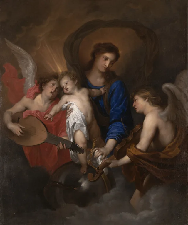 A Virgem com o Menino e um anjo músico