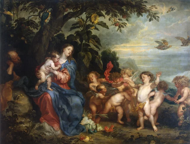 O Repouso na Fuga para o Egito (Madona das Perdizes), Antoine van Dyck