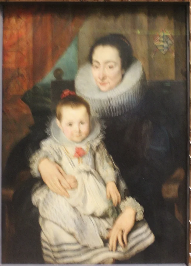 Marie Clarisse (?), épouse de Jan Woverius, avec leur fille