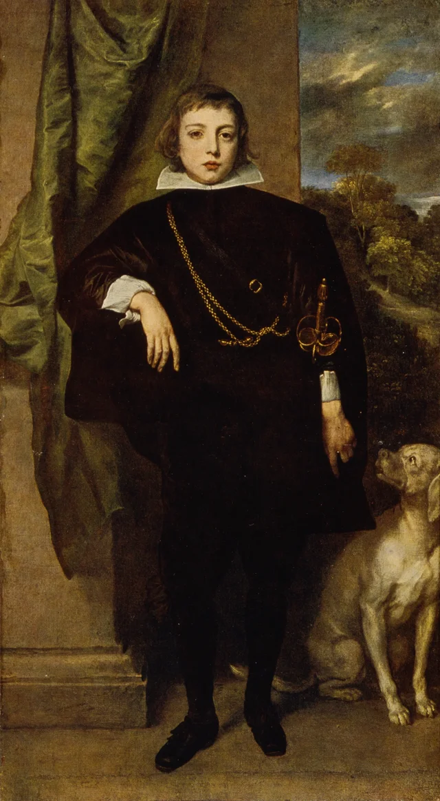 Retrato de Filippo Francesco d'Este, marqués de Lanzo, con su perro