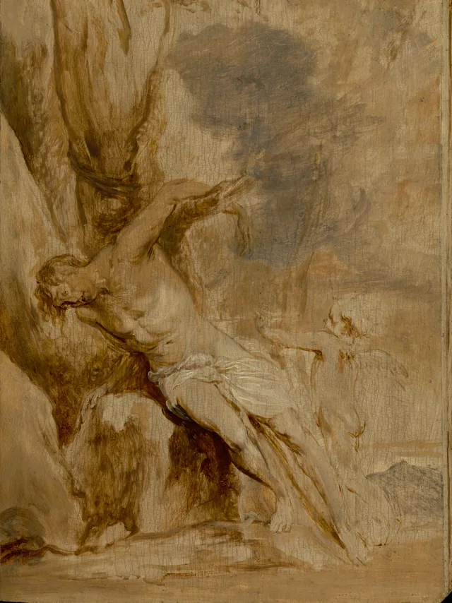 Saint Sebastian Tended by an Angel