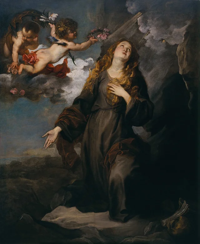 Santa Rosalía en gloria