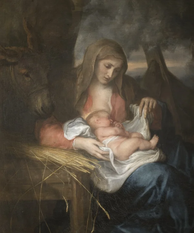 Virgen del pesebre, Antoine van Dyck
