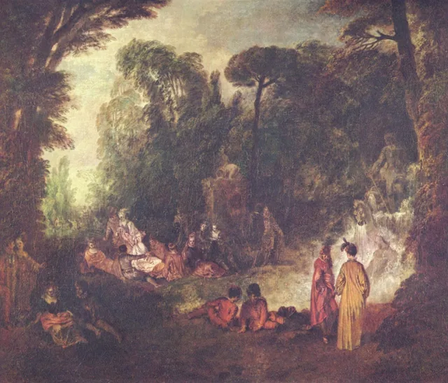 Fête in a Park, Antoine Watteau