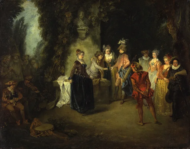 Love in the French Theatre, Antoine Watteau