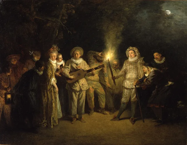 Love in the Italian Theatre, Antoine Watteau