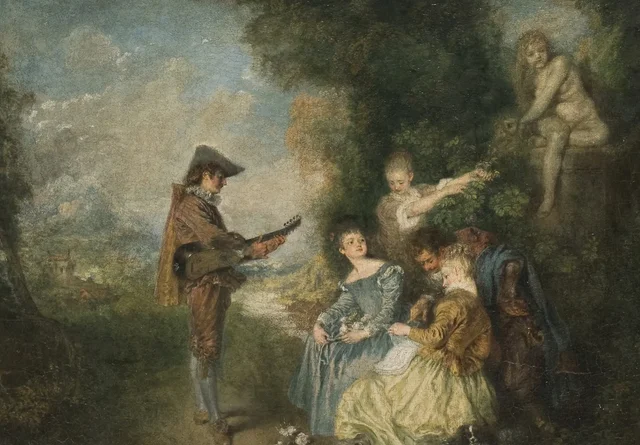 The Love Lesson, Antoine Watteau
