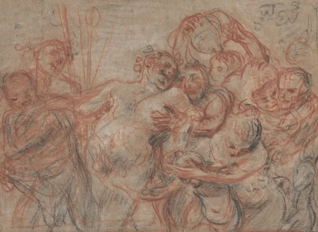 The March of Silenus [recto], Antoine Watteau